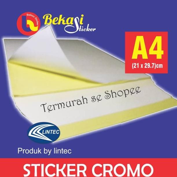 

KA Stiker cromo (glossy/anti air )A4 1 pak @ 50 lembar