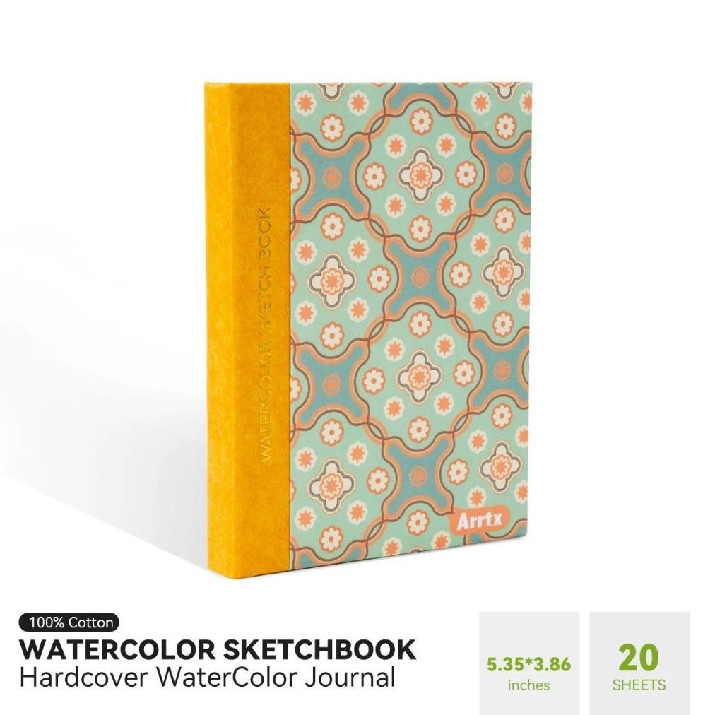 

LINDU Arrtx Watercolor Journal Sketchbook Hardcover 98x136mm