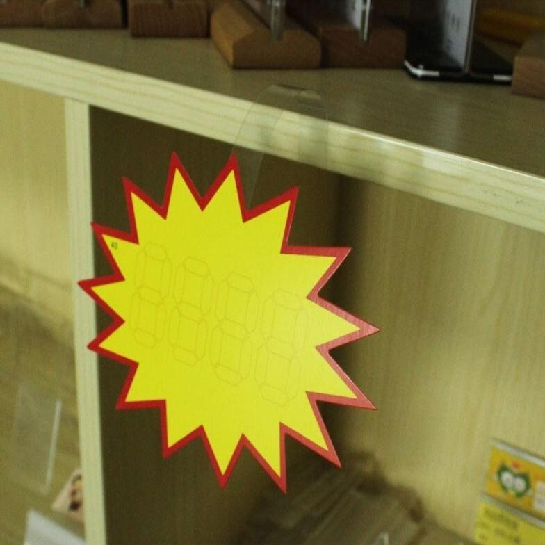 

KA Mika Display Kartu 100pcs Wobbler Promosi 14cm Mika Label Harga Rak Toko