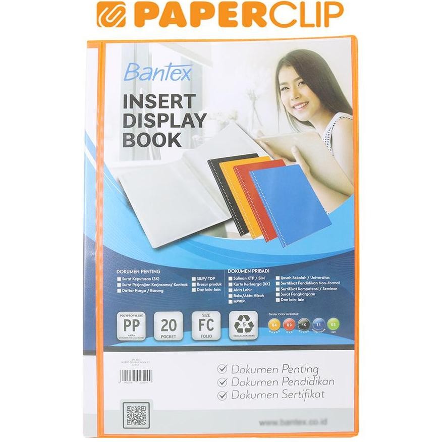 

LINDU DISPLAY BOOKS / CLEAR HOLDER INSERT BANTEX 3183I 64 F4 20 MANGO