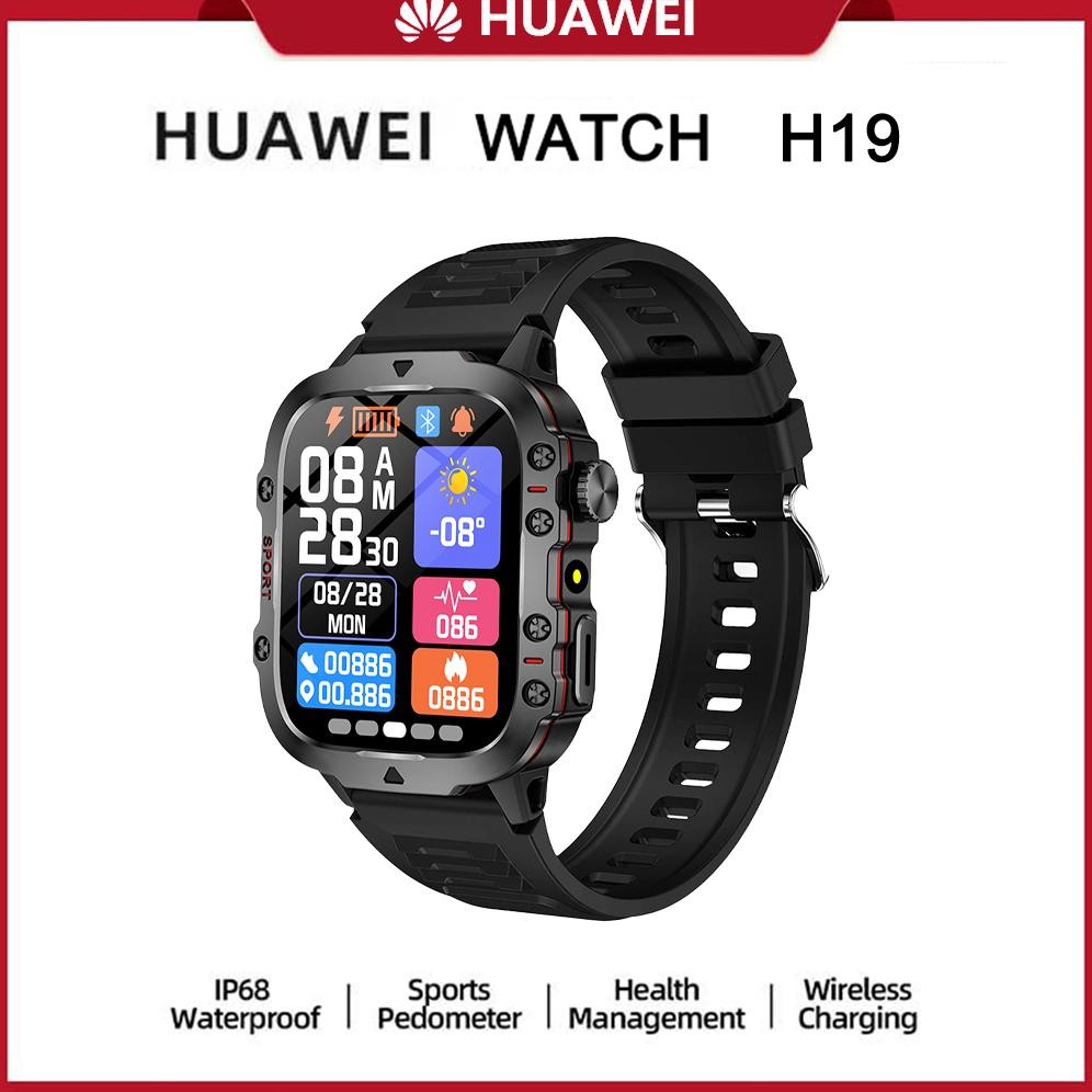 Diskon Huawei Outdoor Smart Watch H19 Original Waterproof Smartwatch Waterproof Men Sports Fitness T