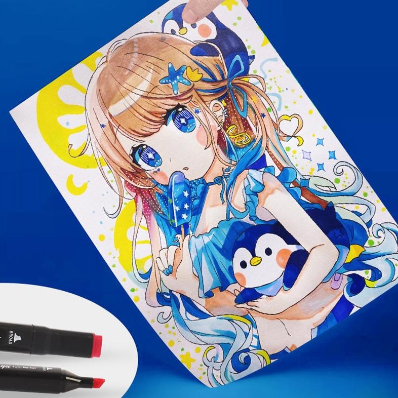 

GRASP Sketch Marker Dual Tip 30/40/60/80/168 Spidol Warna Sketsa Kartun Alkohol Based Tidak Beracun MW001