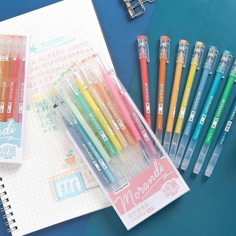 

Ad-56 Gj-46 Best Seller Morandi Real Pulpen Colors Gel Pen Set Isi 9Pc / Pena Ballpoint Warna Warni Set Lucu Unik Murah Hemat Berkualitas