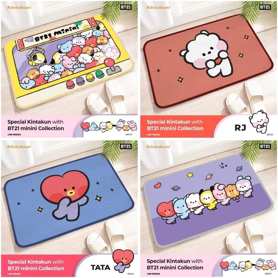 KINTAKUN HOME BT21 MININI EDITION KESET SERBAGUNA ANTI SLIP PERSEGI 40X60 CM