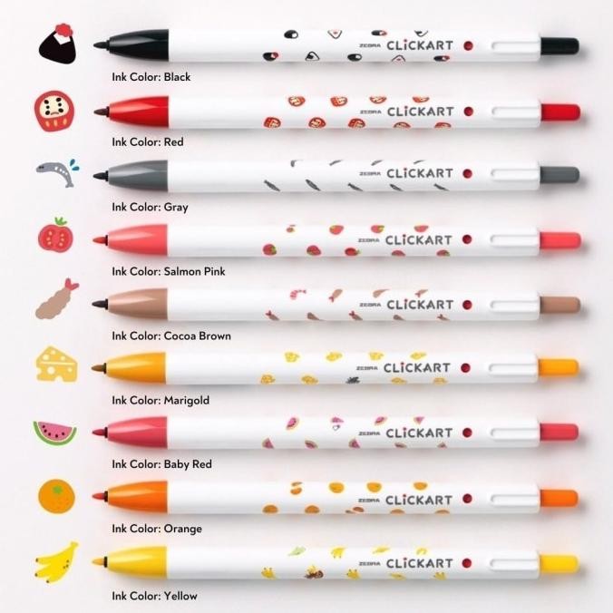 

Ze Clickart Marker Pens/Spidol Pen 0.6mm Series Yurukawa Edition