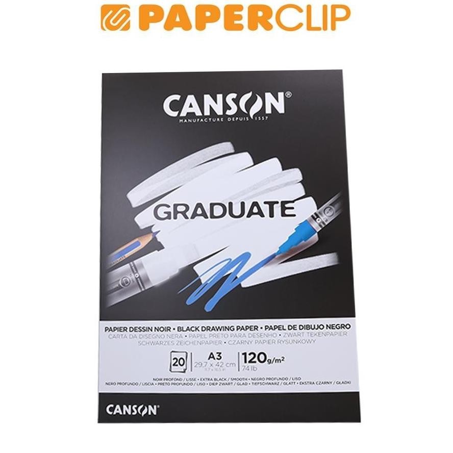 

LINDU SKETCHBOOK A3 CANSON GRADUATE DRAWING 400110387 BLACK PAPER