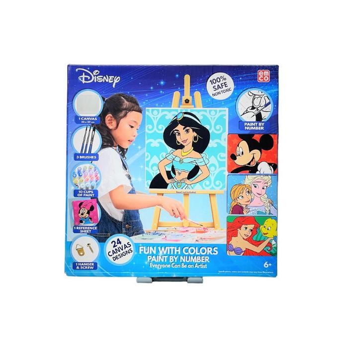 

LINDU Mainan EMCO Disney Fun With Colors Paint By Numbers Cat Air dan Kanvas