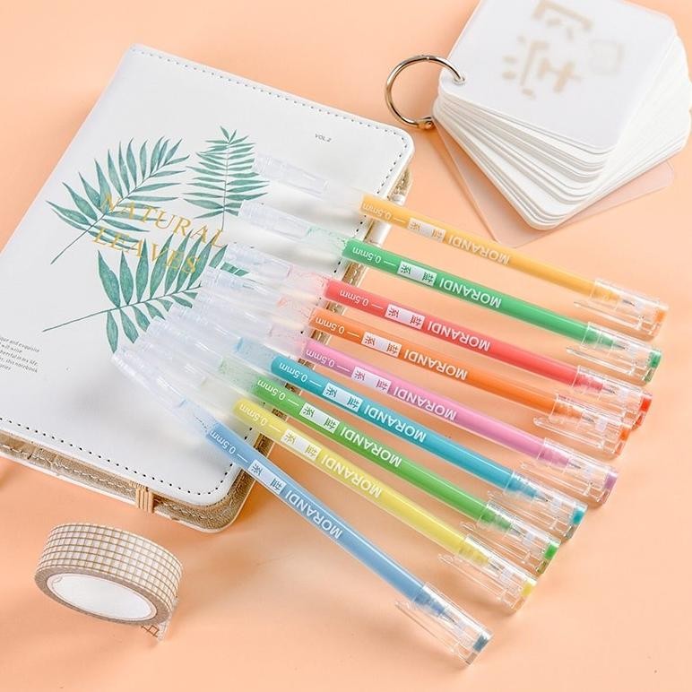 

Ukd- Uk-68 Ad-532 Original Languo Morandi Real Colors Gel Pen Set 9 Warna Original Hemat