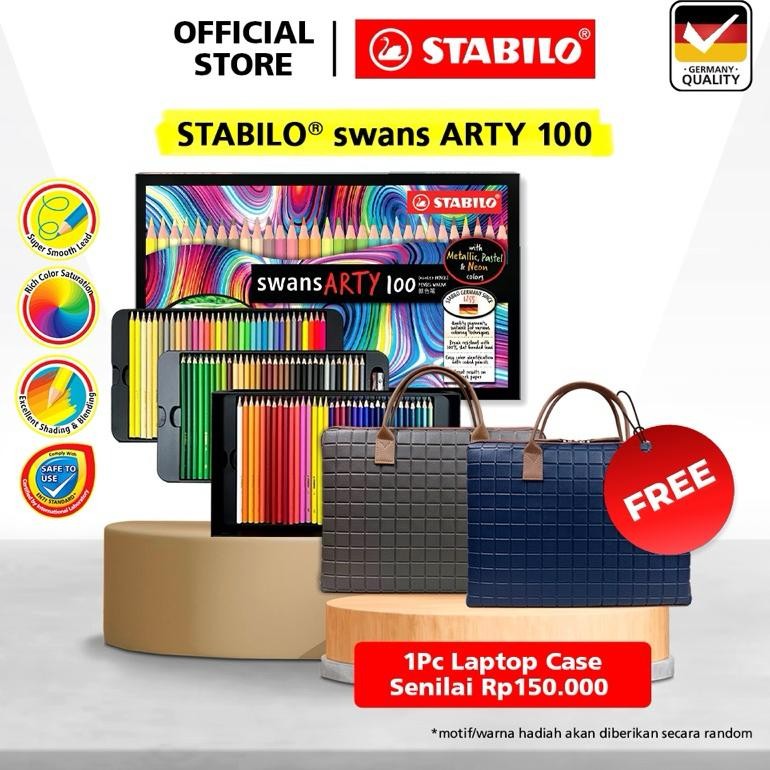 

LINDU STABILO swans ARTY Color Pencil 100 / Pensil Warna Lengkap 100 Warna