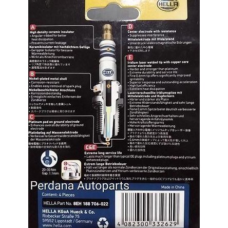 . Busi Hyundai H1 Bensin Jamin Asli Hella Iridium Plus