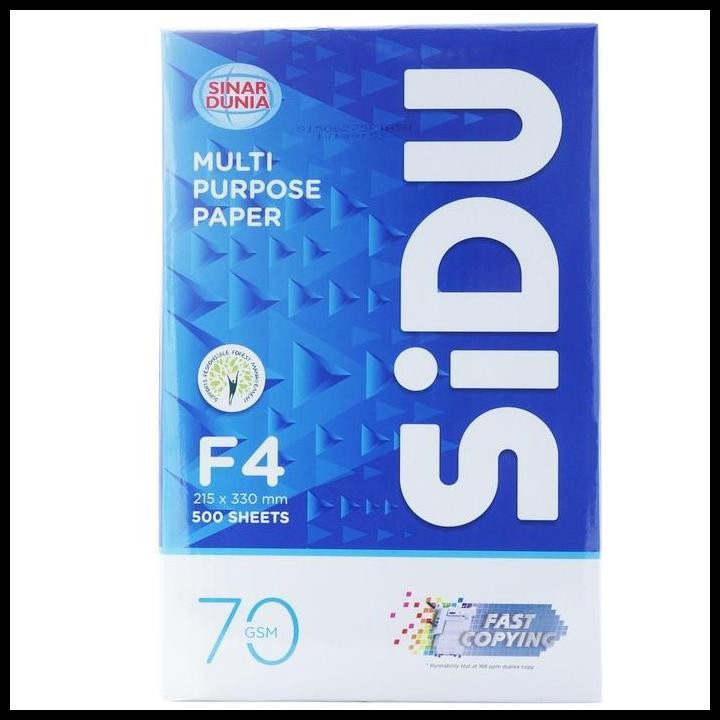 

Terlaris Kertas Hvs Sinar Dunia Sidu F4 70 Gram Good Quality