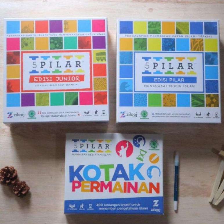 TERMURAH Toys Mainan Edukatif Anak Muslim | 5Pilar Boardgame 5 Pilar Edisi Lengkap | Edisi Junior - 