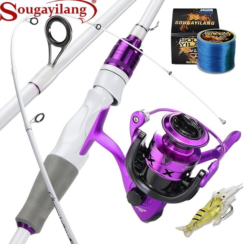 Sougayilang Joran Pancing Set 1.8m 5-10LB 1000-7000Joran UL Carbon Pancingan Set Lengkap Hadiah keci