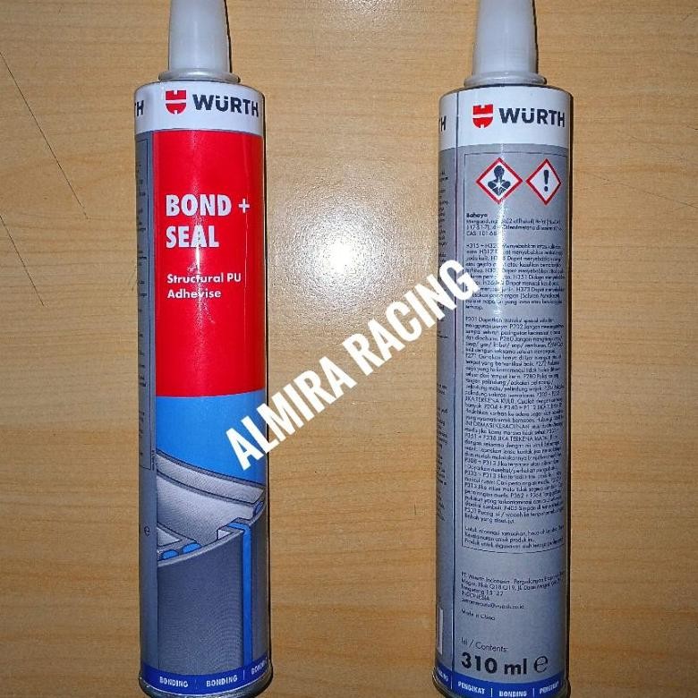 Lem Kaca Bond Seal Wurth Hitam 310ml
