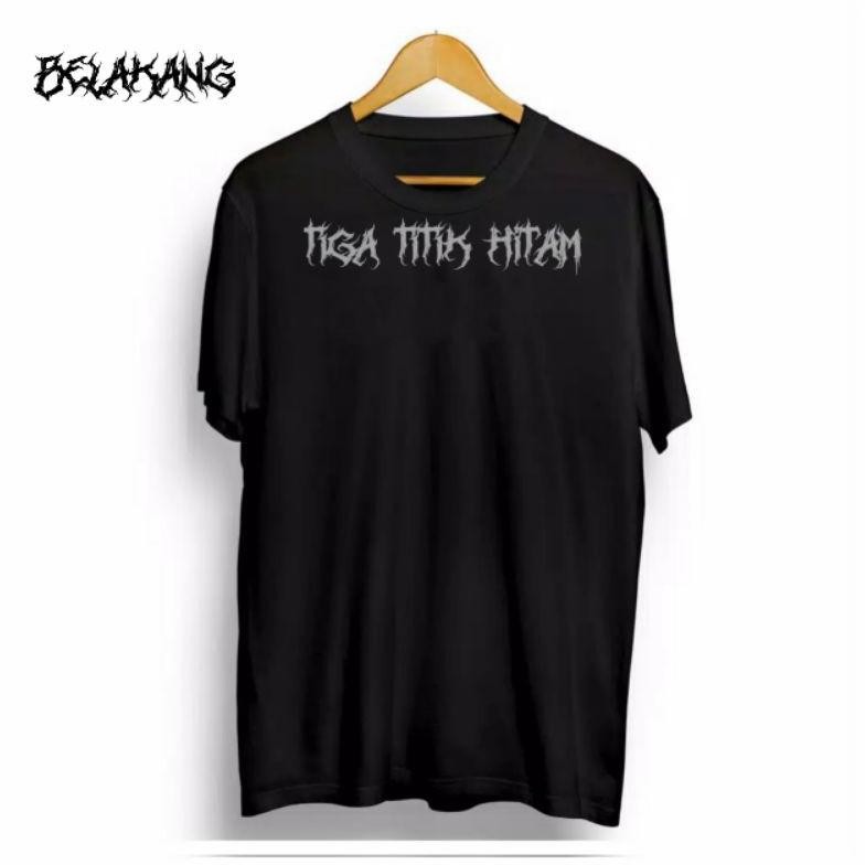 Se-7 Rq-56 Be09 Kaos Distro Band Metal Sablon Burgerkill  Tiga Titik Hitam  100% Premium Murah Hemat