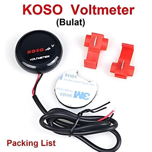 Voltmeter Koso Bulat/Voltmeter Aki Bulat KOSO Original/Voltmeter Koso Bulat Whellprof Original/Unive