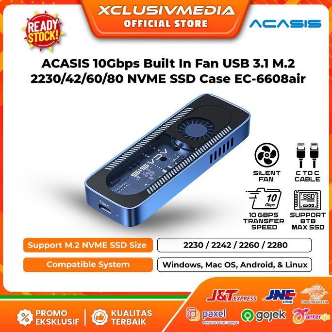 Acasis 10Gbps USB 3.1 M.2 NVMe SSD Enclosure Case EC-6608air