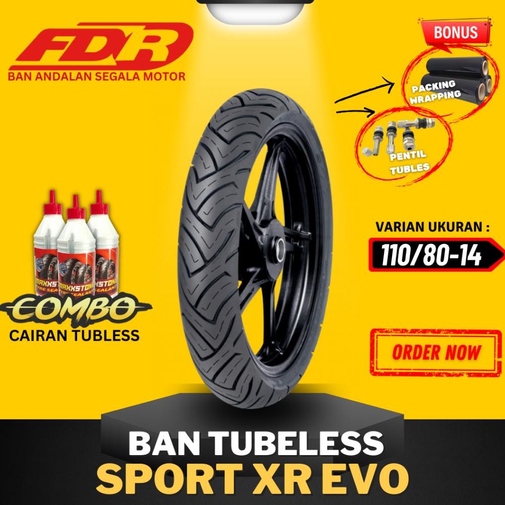 wdr-75 CQ37 [READY COD] BAN FDR SPORT XR EVO RING 14 / ( 80/90-14 / 90/90-14 / 100/70-14 / 80/80-14 