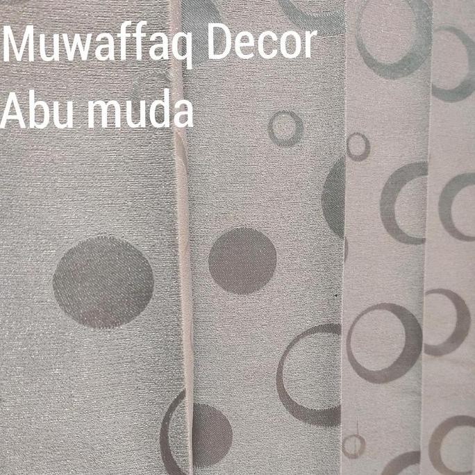 ready Gorden polkadot model plisket tipe cantolan kawat Gorden pintu/kaca minimalis gorden jendela H