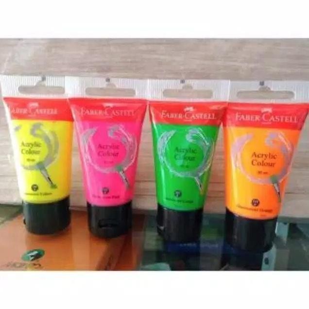 

ready !!! FABER CASTELL ACRYLIC PAINT FLUORESCENT CAT AKRILIK NEON