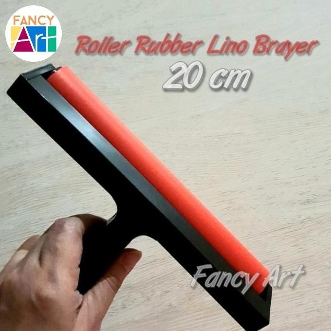 

ready !!! V-TEC Roll Rubber Lino Brayer 20cm - Roller Lukis