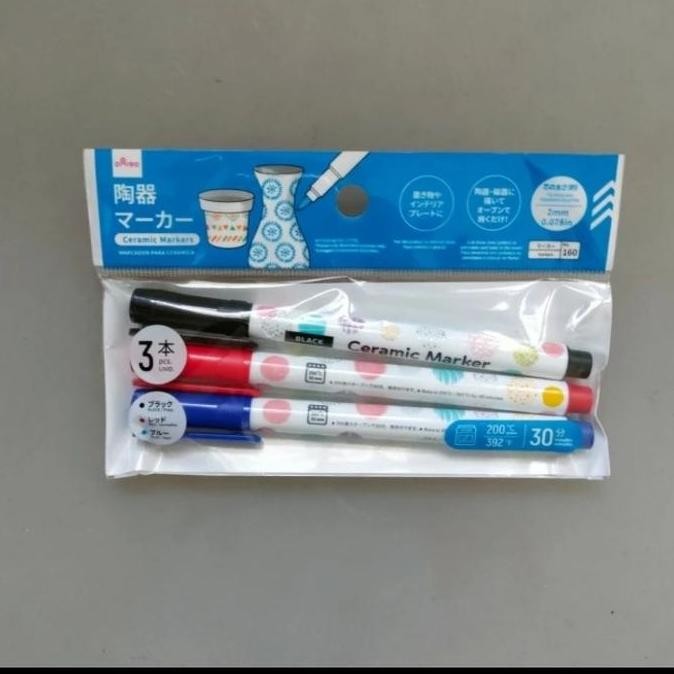 

ready !!! Spidol keramik isi 3 merah biru hitam for decoration interior plate