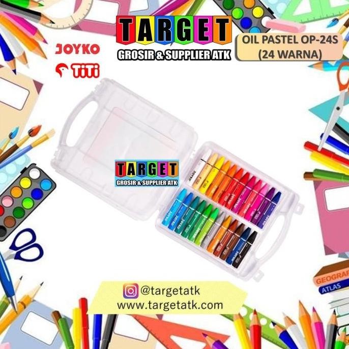 

ready !!! CRAYON JOYKO/KENKO TITI 24 WARNA / OIL PASTEL 24 COLORS /KRAYON MINYAK