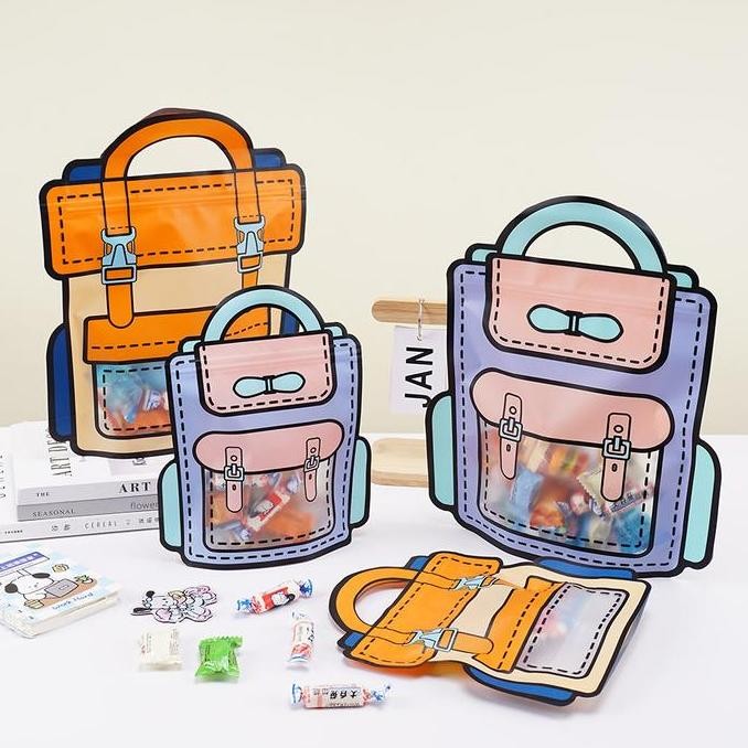 

ready 10pcs Plastik Snack, Goodie Bag Hadiah Ziplock Birthday Packaging Bag