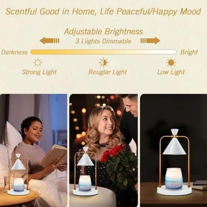 Lampu Lilin Vintage/ Candle warmer / lampu tidur / Lampu meja / Lampu lilin aromaterapi ( Free 2 lam