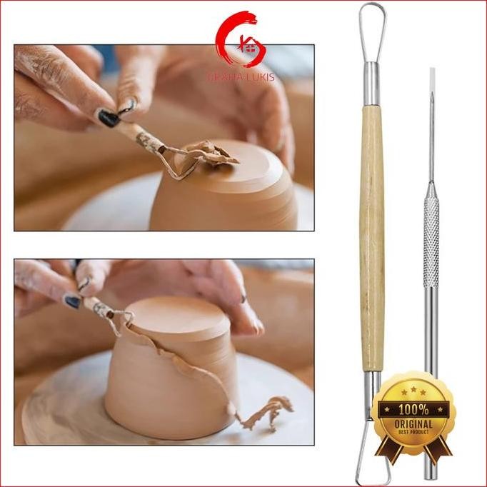 

ready !!! V-tec Pottery Clay Tool Alat Ukir Cukil E005-8B Set 8