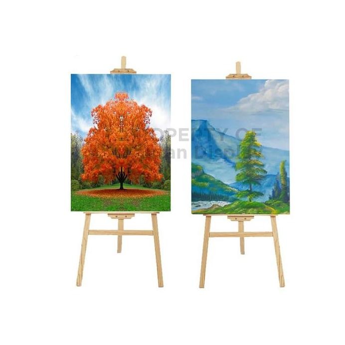 

ready !!! Standing Frame Kayu Tripod Frame Easel Kayu Jati Stand Bingkai Foto