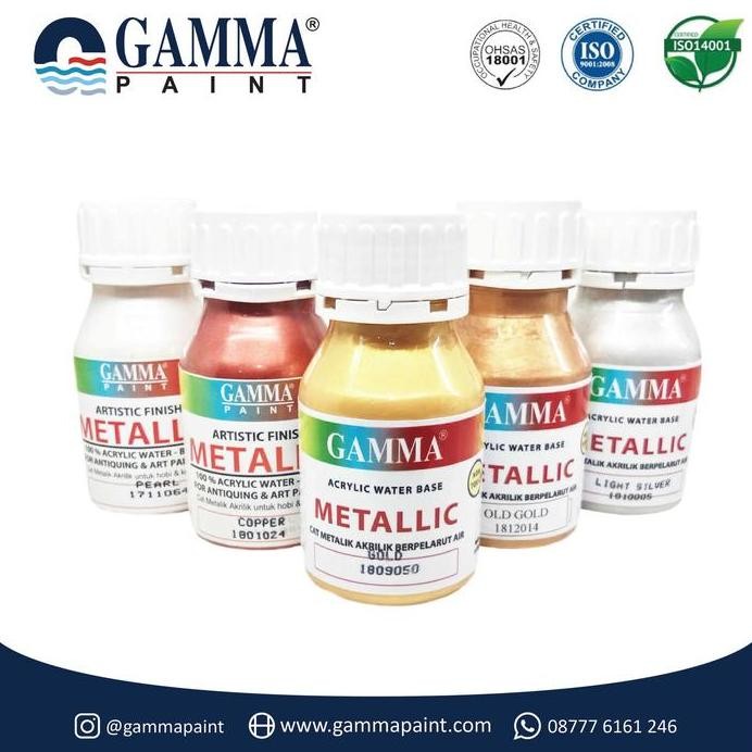 

ready !!! gamma Metallic Artistic Finish Acrylic Paint - Old Gold 300gr