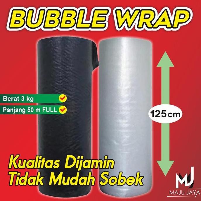 

ready BUBBLE WRAP MURAH 50m x 125cm / BUBBLE WRAP BENING / BUBBLE WRAP HITAM INSTANT