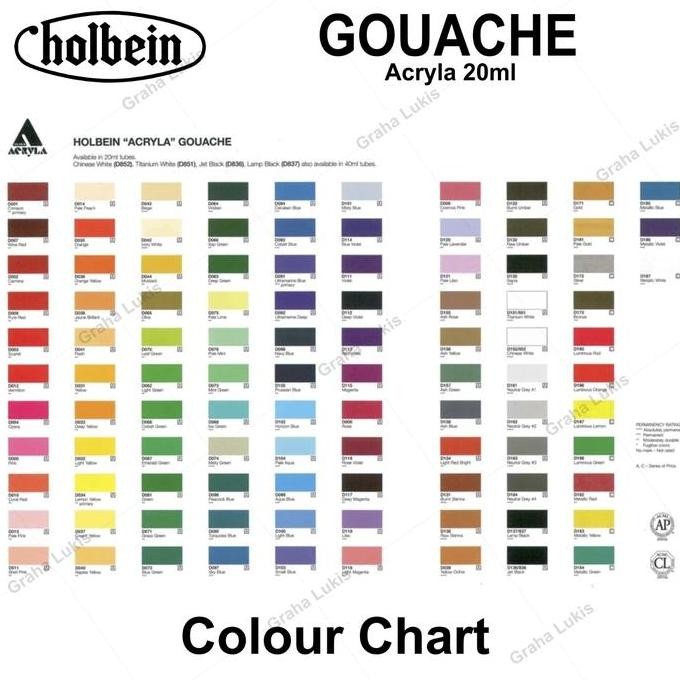 

ready !!! Holbein Acryla Gouache 20ml (Primary & Metallic Colors)