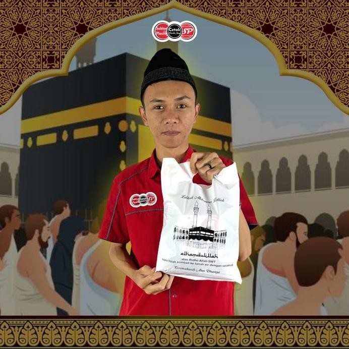 

ready (Isi 50Pcs Size 25 x 35) Kantong Plastik Ibadah Haji, Umroh, Lebaran Haji | Kantong Plastik Souvenir Haji & Umroh, Kemasan Parcel Haji Hitam Putih