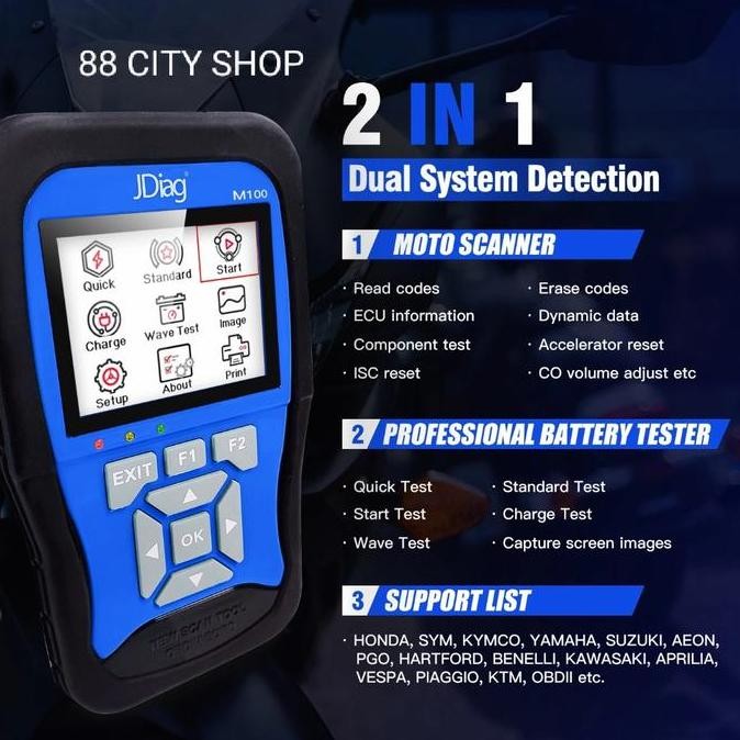 Scanner Motor Injeksi Universal Honda Yamaha Suzuki Kawasaki Kymco murah