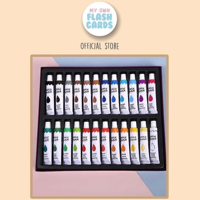 

ready !!! 24 Warna Acrylic Paint Set Darn Good Painting Yarn 24 Pcs Cat Akrilik