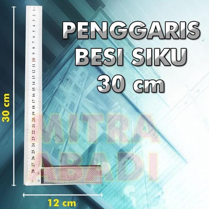 

PENGGARIS BESI SIKU METER 12" ( 12 INCH ) / PENGGARIS BESI SUDUT 30 CM