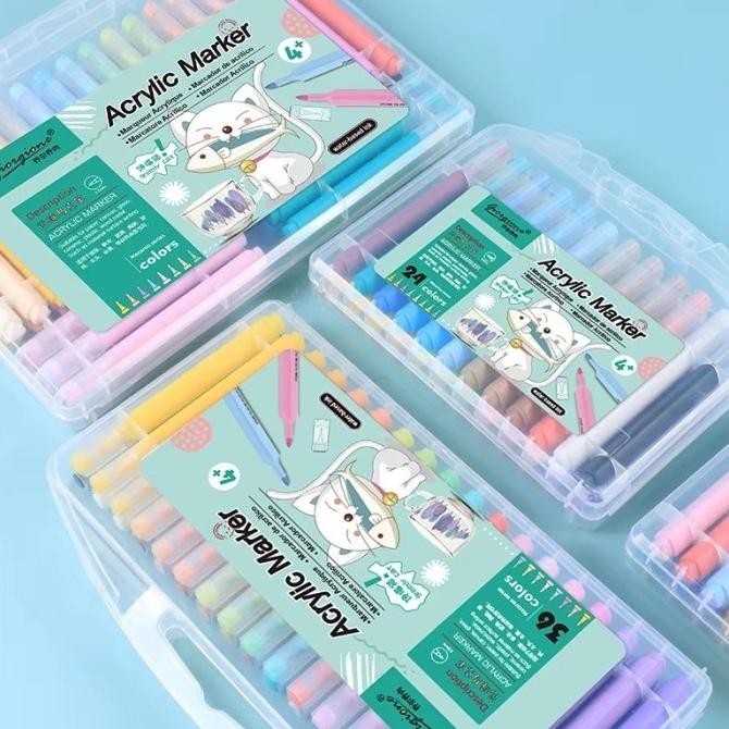 

ready !!! GIORGIONE Acrylic Markers/spidol akrilik macaron set 12/24/36/48/60 Warna
