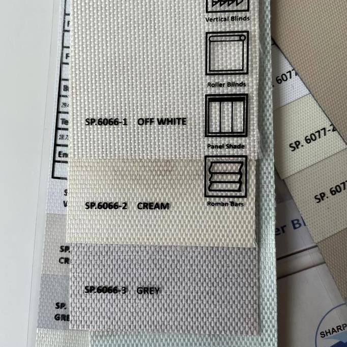 Kain Fabric Only Roller Blind atau Vertical Blind SP Sharp Point murah