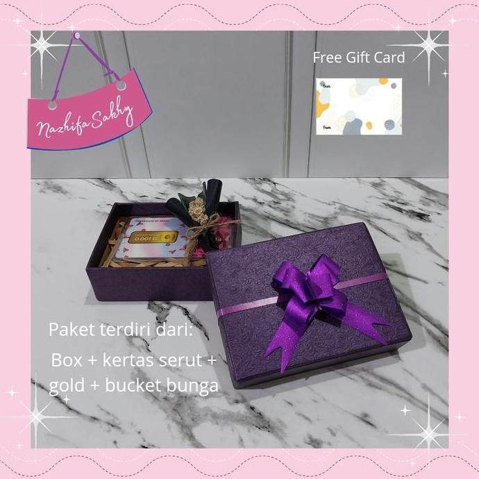 

ready Box Antam Gift Hard Box Kotak Emas Minigold Warna Ungu Tua LIMITED