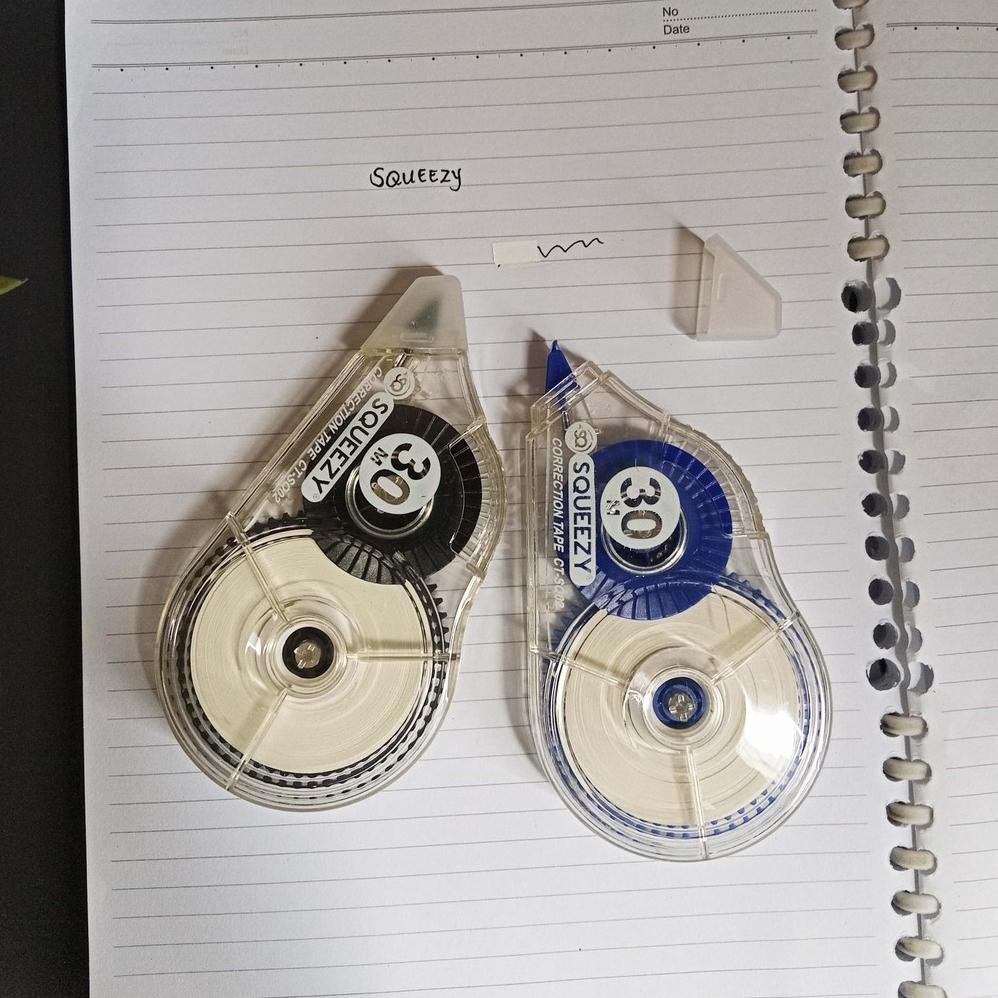 

U-45 Special Promo Jy-6 Squeezy Correction Tape Set Isi 2 Ct-Sq02 5Mm X 30M - Pita Koreksi Tip-Ex Besar Berkualitas Termurah