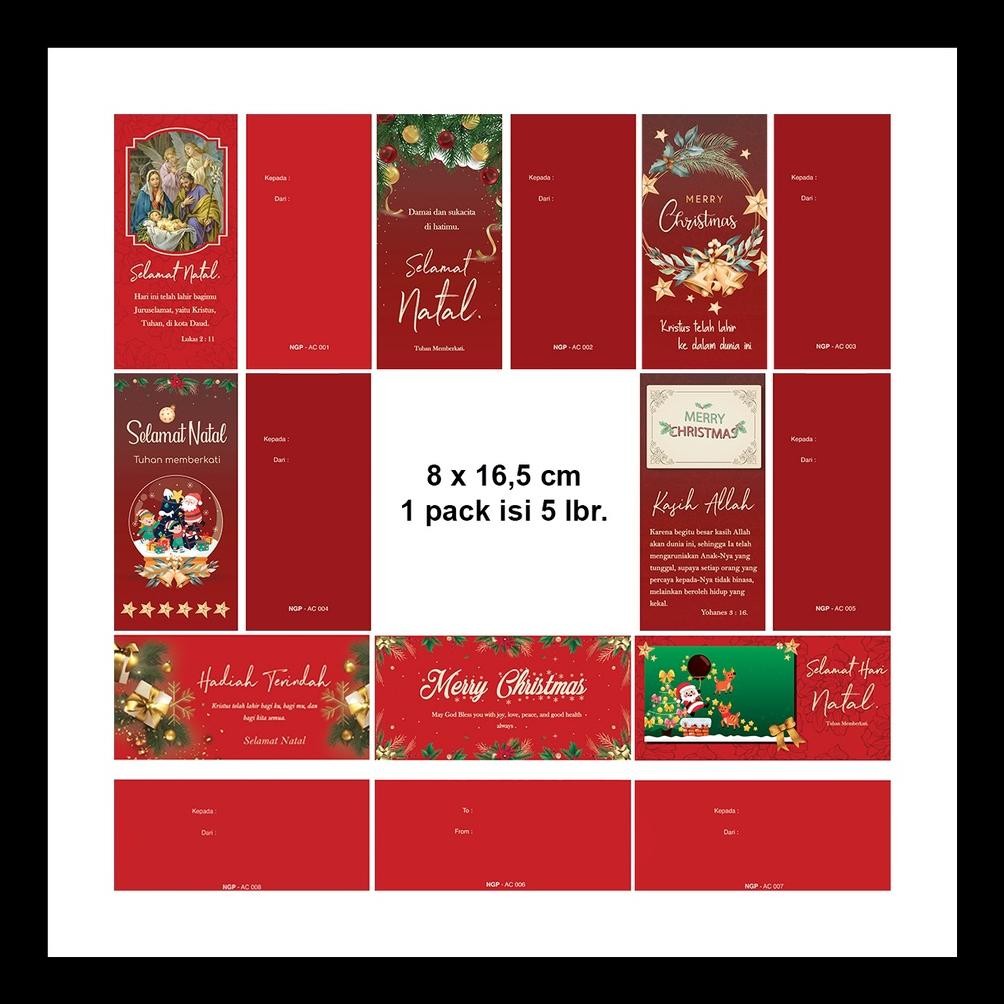 

Hemat H-4 Paling Laris! Angpao Natal Isi 5 Amplop Natal Merah Motif Natal Murah Sale Viral