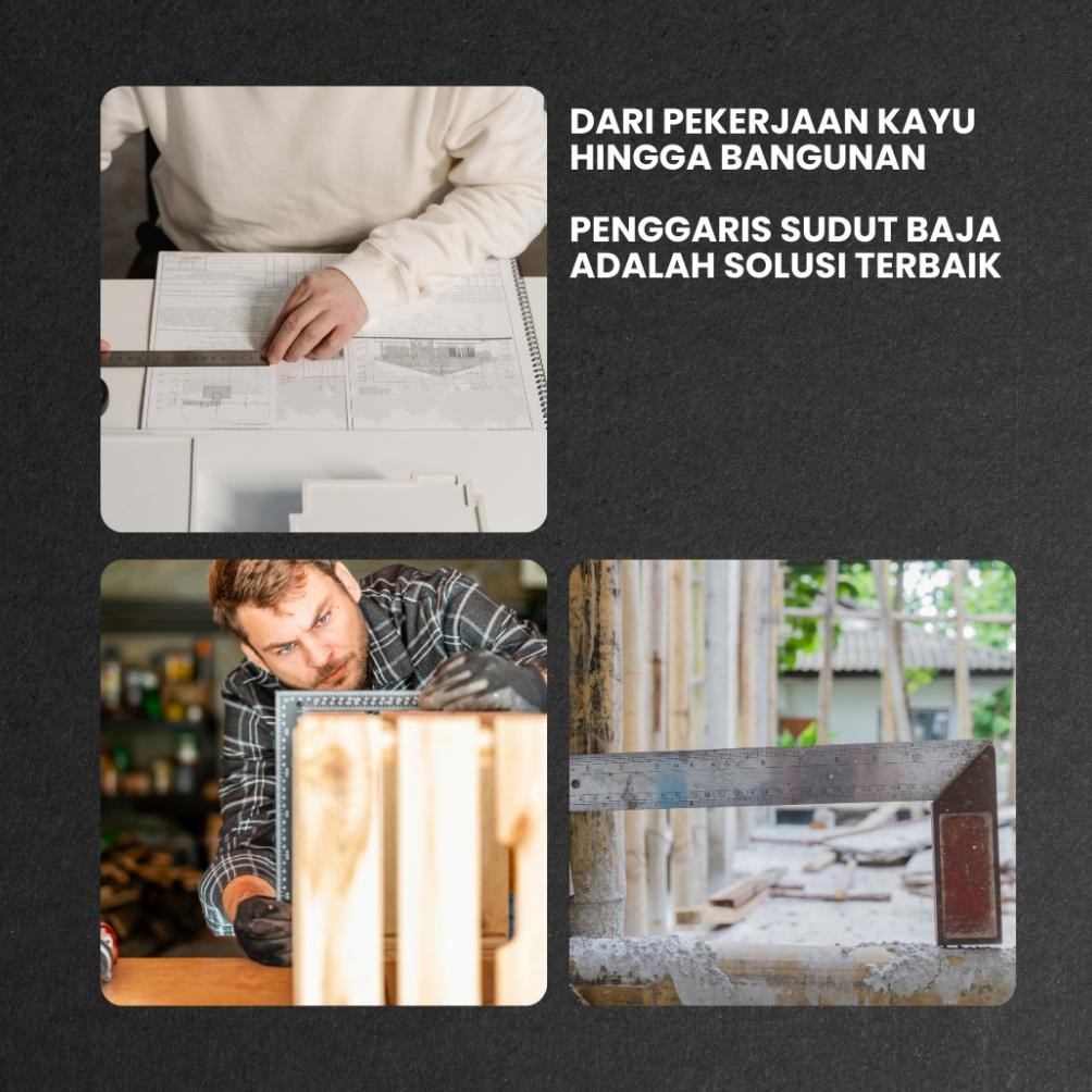 

Feibao Penggaris Siku L 20-30cm / Steel Angle Ruler / Penggaris Siku Tukang / 20-30cm / F42-0074