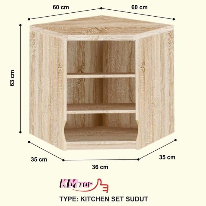 Spesial Kitchen Set Minimalis / Rak Dapur / Lemari Dapur / Rak Dinding Atas 2 / 3 Pintu Ksa F/S F/L 