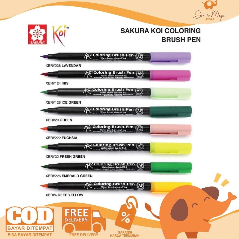 

Fg-7 Ty-35 Terbaru Sakura Koi Colouring Brush Pen Part 2 - 16 Warna Sale Original