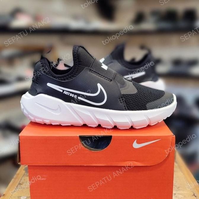 Tersedia Sepatu Nike Anak Slipon Laki Perempuan Flex Runner 2 Kids Hitam BNIB
