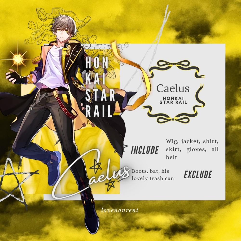 ''Terlaris" Honkai Star Rail Caelus Costume Cosplay Rental Fullset (Kostum Cosplay Honkai Star Rail 