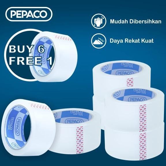 

Beli 6 Gratis 1, Pepaco Opp Tape, 48 Mm X 100 Yard