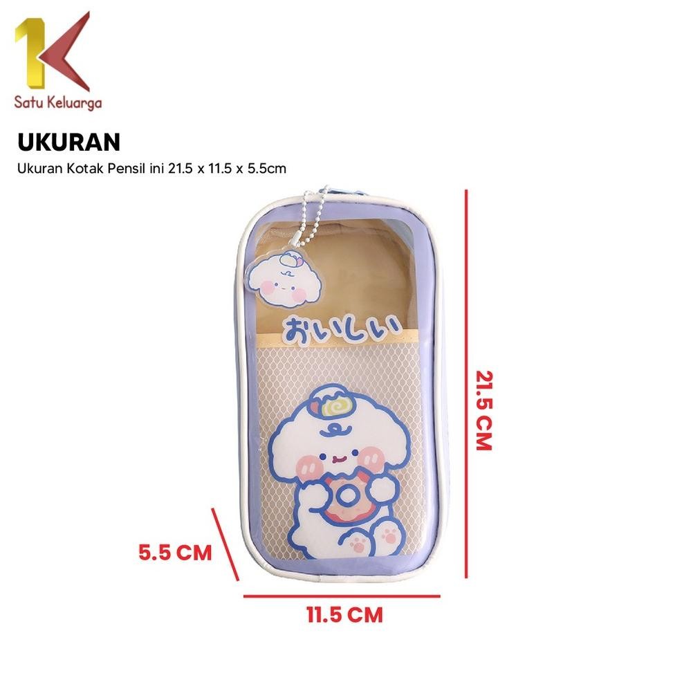 

Satu Keluarga Tempat Pensil Anak Transparan Motif Kartun A61 Tempat Alat Tulis Perlengkapan Sekolah / Pencil Case Multifungsi Ala KoreaPouchSerbaguna